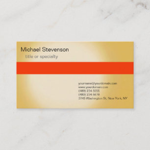 Orange Yellow Consultant Business Card