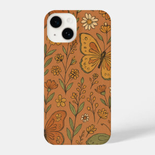 Orange Yellow Floral Phone Case Bright Trendy 