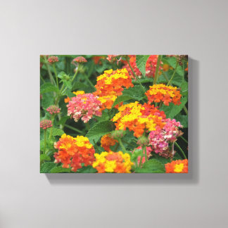 Orange & Yellow Flowers Stretched Canvas Print