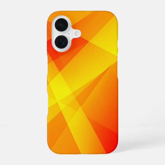 Orange Yellow Geometric Abstract iPhone 16 Case (Back)