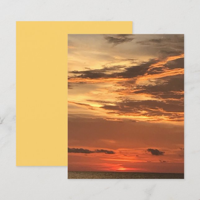 Orange Yellow Gold Sunset Scrapbook Paper Sheet (Front/Back)