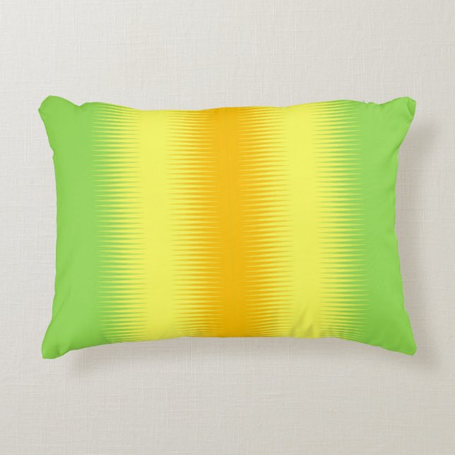 Orange Yellow Green Combo Accent Pillow (Front)