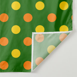 Orange Yellow Green Polka Dots Design Tapestry