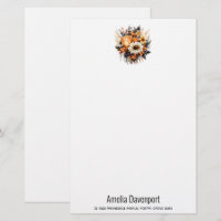 Orange Yellow Grey Flower Bouquet