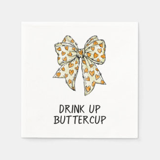 Orange Yellow Heart Bow Napkin
