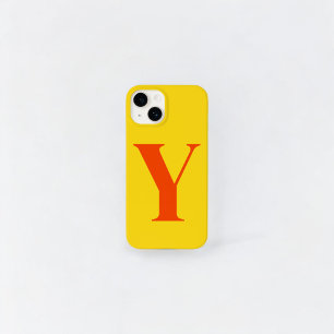 Orange Yellow Initial Personalized Monogram Case-Mate iPhone 14 Case