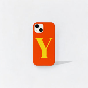 Orange Yellow Initial Personalized Monogram Case-Mate iPhone 14 Case