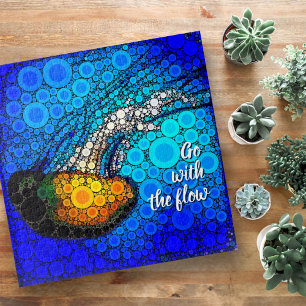 Orange Yellow Jellyfish in Ocean, Go with the Flow Jigsaw Puzzle