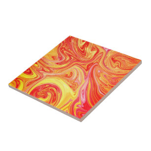 Orange Yellow Marble Stone - Abstract Texture Tile