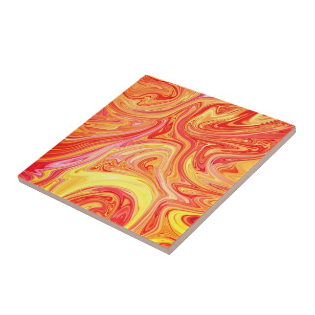 Orange Yellow Marble Stone Ceramic Tile (Side)