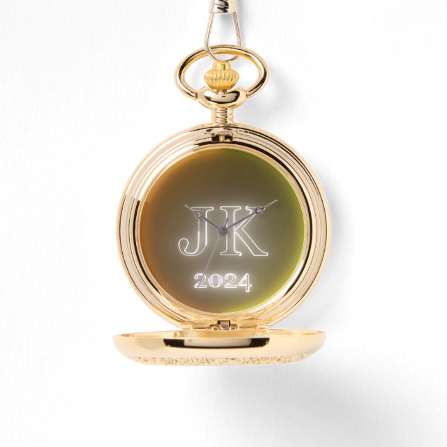 Orange Yellow Pocket Watch (Front)