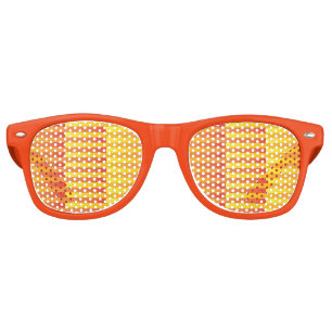 Orange Yellow Stripes Seamless Pattern Retro Sunglasses