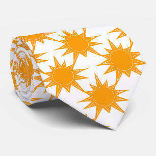 Orange Yellow Sunny Sun Tie