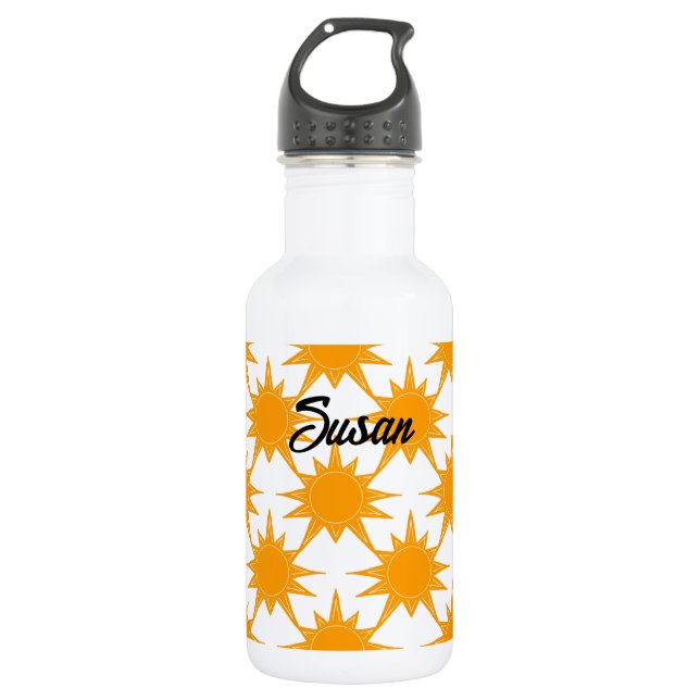 Orange Yellow Sunny Suns 532 Ml Water Bottle (Front)