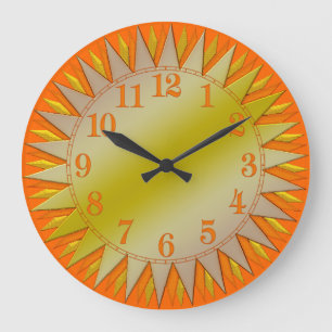 Orange Yellow Sunrise Wall Clock