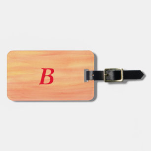 Orange Yellow Sunset Blends Monogram Luggage Tags