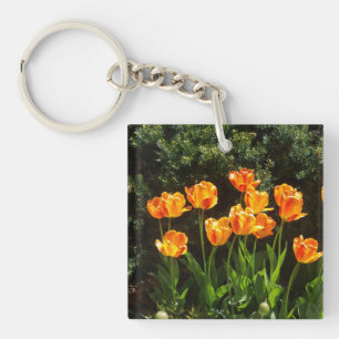 Orange/Yellow Tulips acrylic key chain