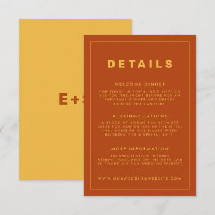 Orange + Yellow Wes Anderson Inspired Detail Card