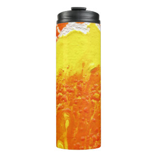 Orange Yellow White Abstract Thermal Tumbler
