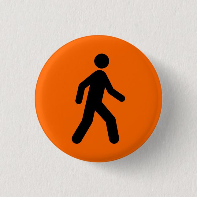orange you glad 1 inch round button (Front)