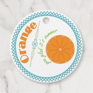 Orange You Glad It's Summer Fun Fruit Theme Favour Tags