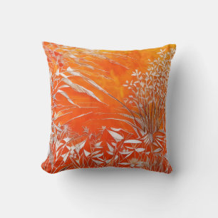 Orange Zen Spirit Throw Pillow