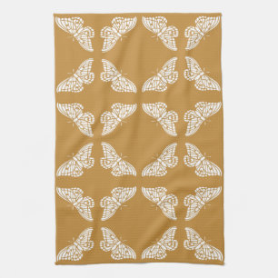 Orange Zest Arts and Crafts Butterflies Kitchen Towel