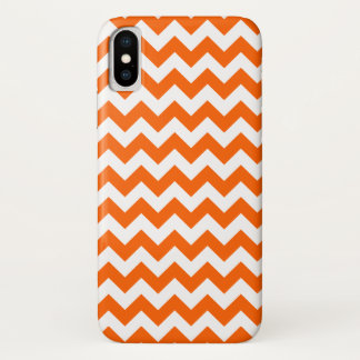 Orange Zig Zag Pattern iPhone X Case