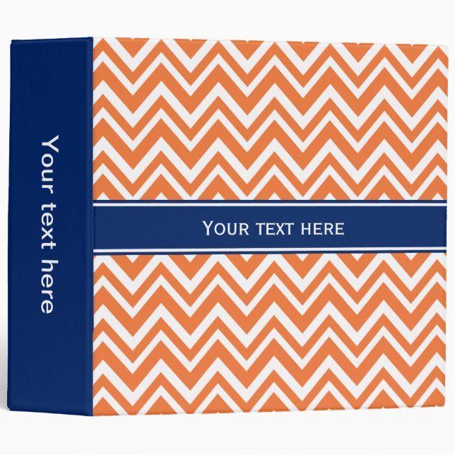 Orange Zigzag Pattern with Royal Blue Binder (Front/Spine)