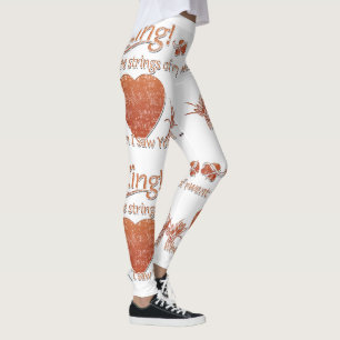 Orange Zing Went The Strings Of My Heart When I Sa Leggings