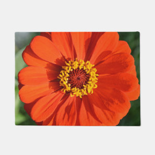 Orange zinnia doormat