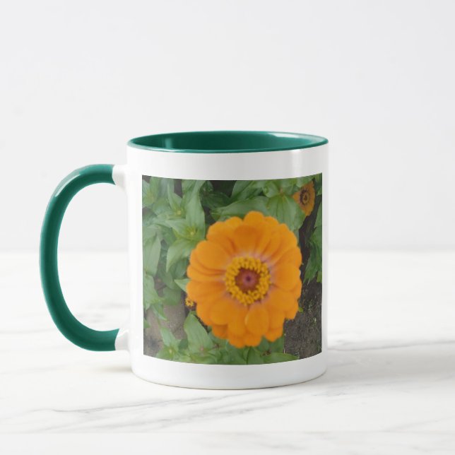 Orange Zinnia Mug (Left)