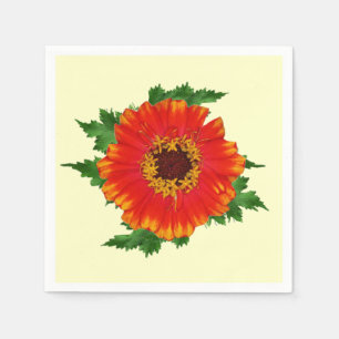 Orange Zinnia Napkin