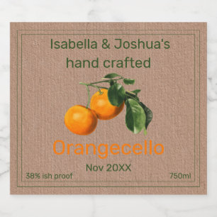 Orangecello label on Kraft Colour Paper