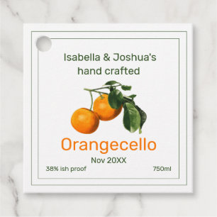  Orangecello label   vintage orange illustration
