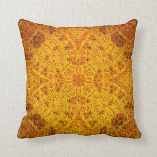 "Orangemental" Mandala Pillow