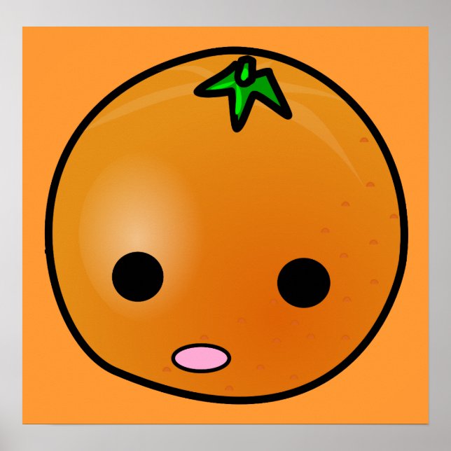 oranges-297095  oranges fruit eyes food face orang poster (Front)