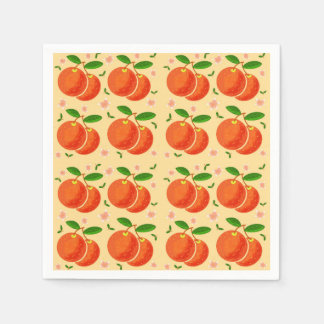 Oranges and blossoms napkin