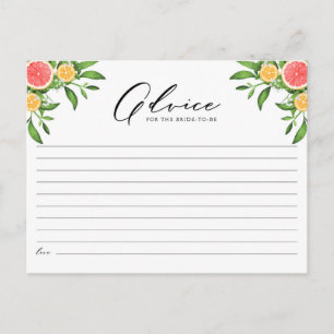 Oranges and Grapefruits Advice for the Bride-to-be Postcard