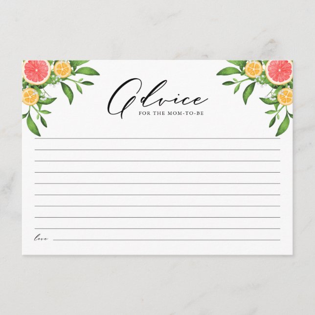 Oranges and Grapefruits Advice for the New Mom (Front)