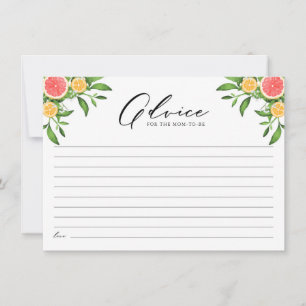 Oranges and Grapefruits Advice for the New Mom Card