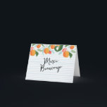 Oranges and Leaves Coastal Thank You Card<br><div class="desc">A whimsical coastal design with your text make this a personalized gift for any occasion.</div>