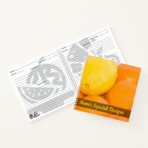 Oranges and Lemon Close-Up Photograph Notebook