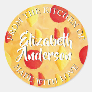 Oranges and Lemons Made with Love Classic Round Sticker