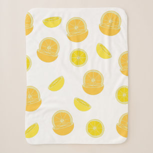 Oranges and Lemons Sherpa Blanket