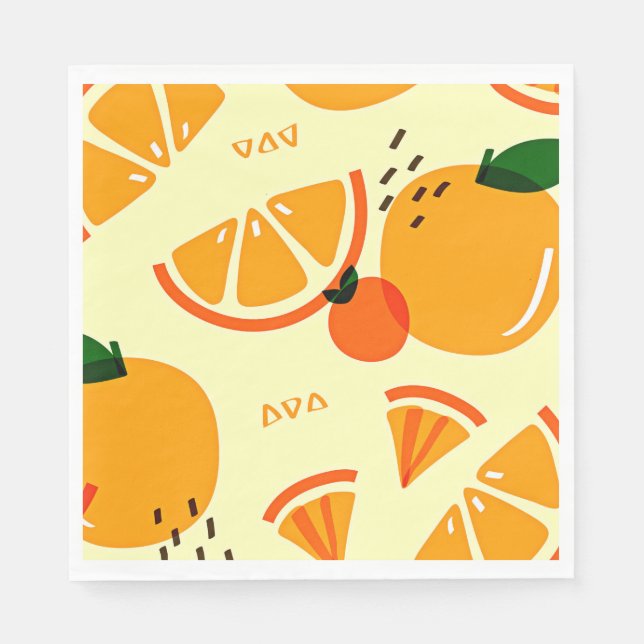 Oranges and more oranges napkin (Front)