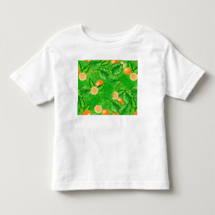 Oranges and tropical leaves toddler t-shirt