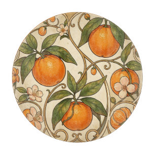 Oranges Art Nouveau Pattern Cutting Board