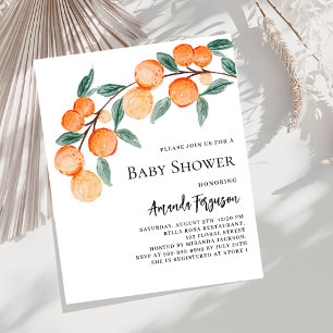 Oranges baby shower invitation