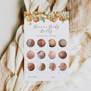 Oranges Beer or Baby Belly Baby Shower Game